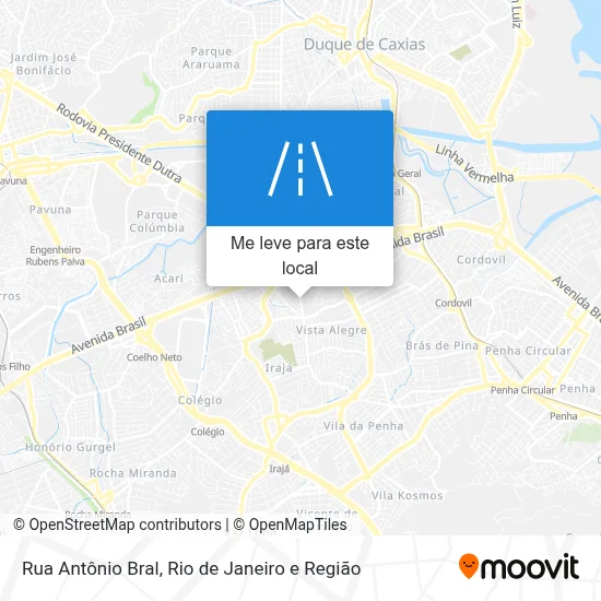 Rua Antônio Bral mapa