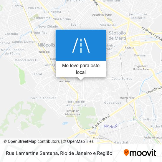 Rua Lamartine Santana mapa