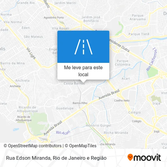 Rua Edson Miranda mapa