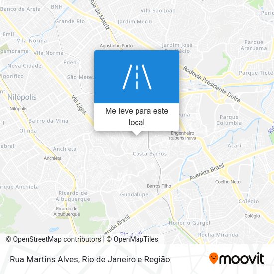 Rua Martins Alves mapa