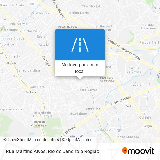 Rua Martins Alves mapa