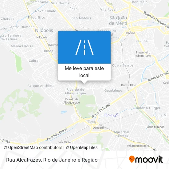 Rua Alcatrazes mapa