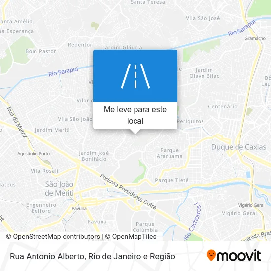 Rua Antonio Alberto mapa