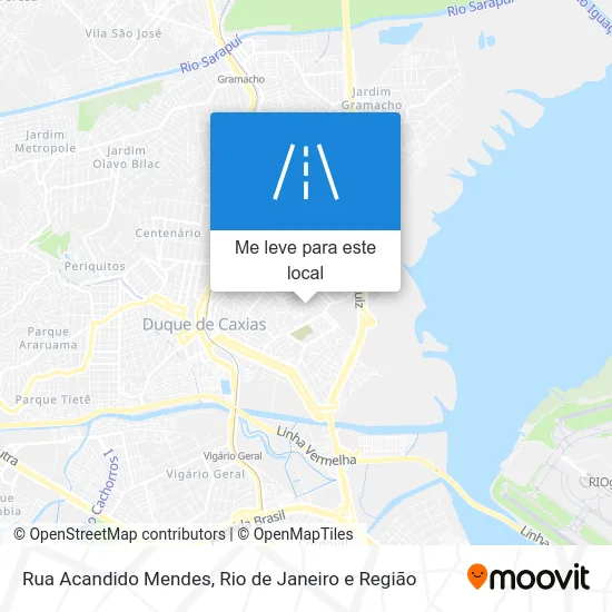 Rua Acandido Mendes mapa