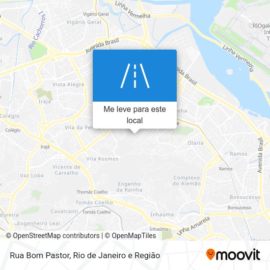 Rua Bom Pastor mapa