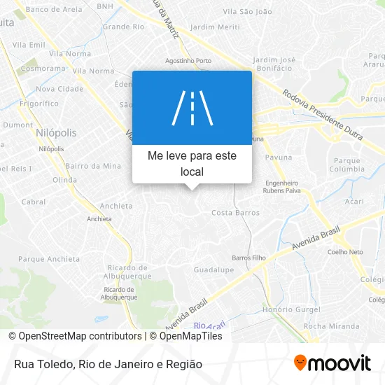 Rua Toledo mapa