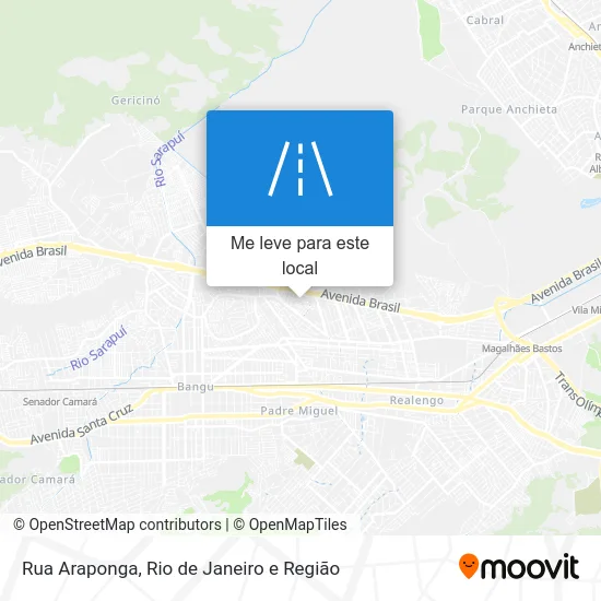 Rua Araponga mapa