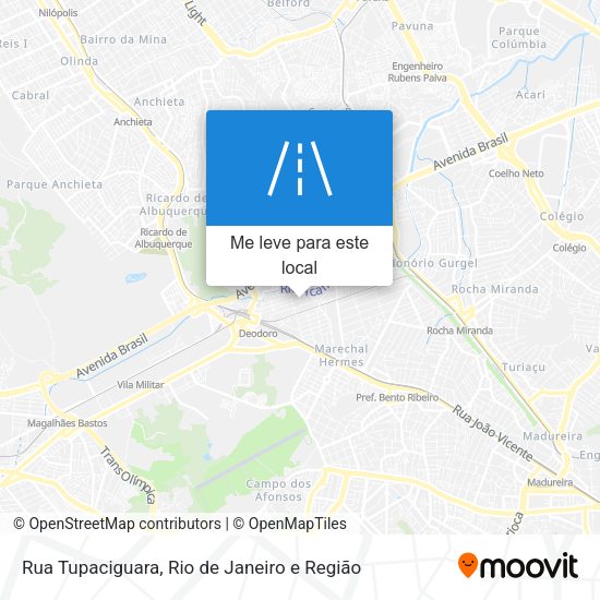 Rua Tupaciguara mapa