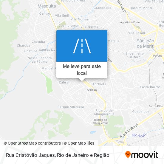 Rua Cristóvão Jaques mapa