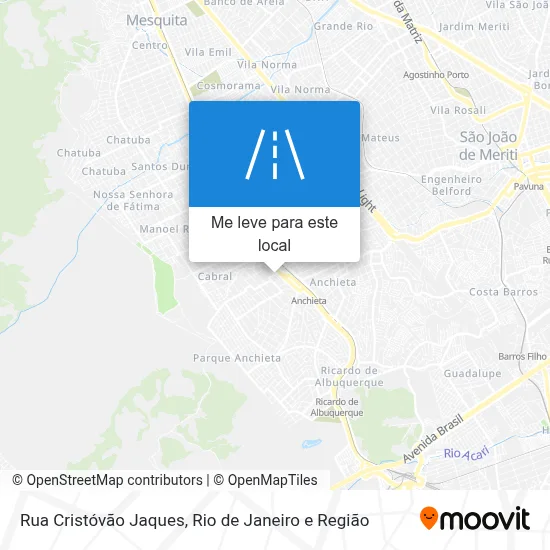 Rua Cristóvão Jaques mapa