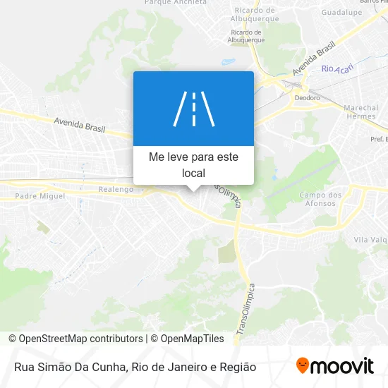 Rua Simão Da Cunha mapa