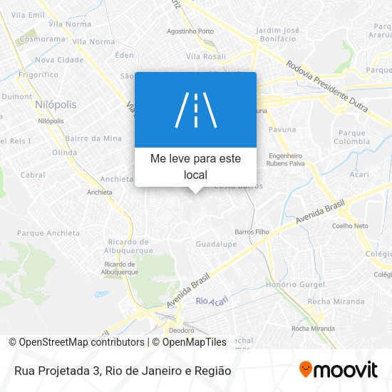 Rua Projetada 3 mapa