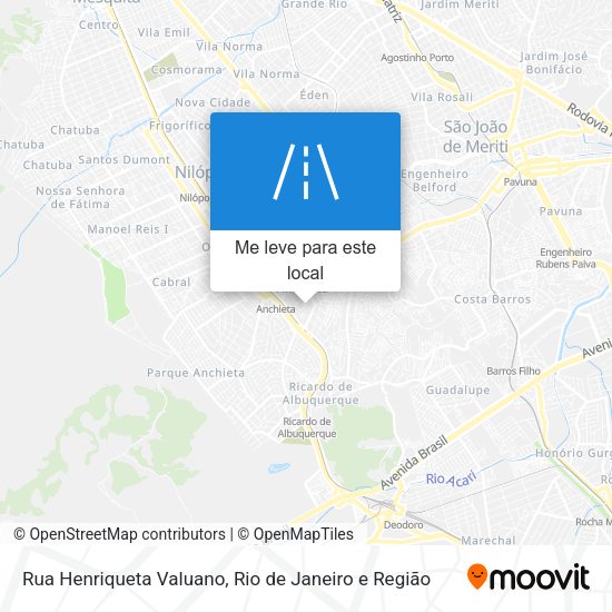 Rua Henriqueta Valuano mapa