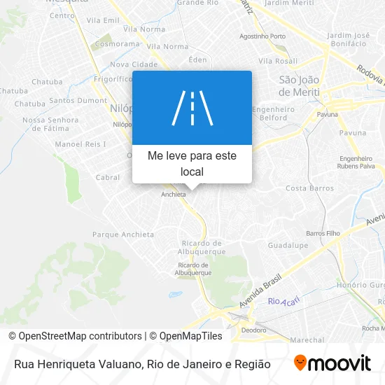Rua Henriqueta Valuano mapa