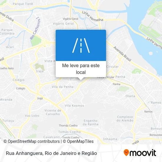 Rua Anhanguera mapa
