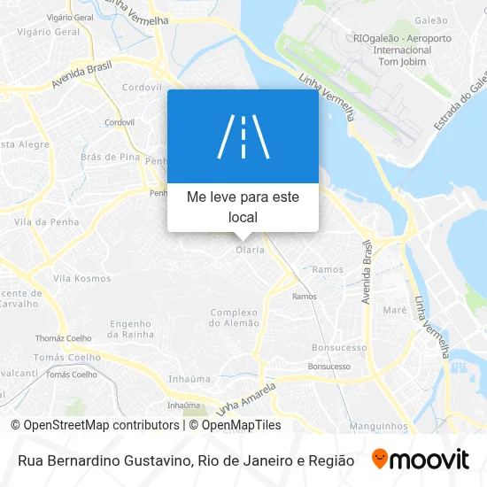 Rua Bernardino Gustavino mapa