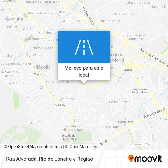Rua Alvorada mapa