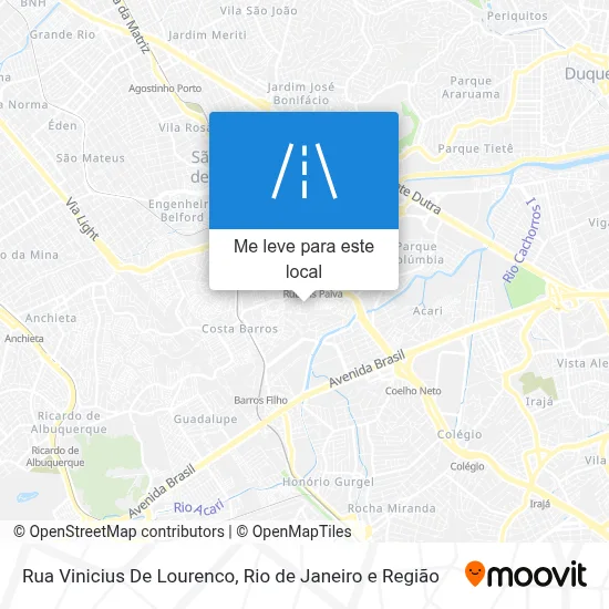 Rua Vinicius De Lourenco mapa