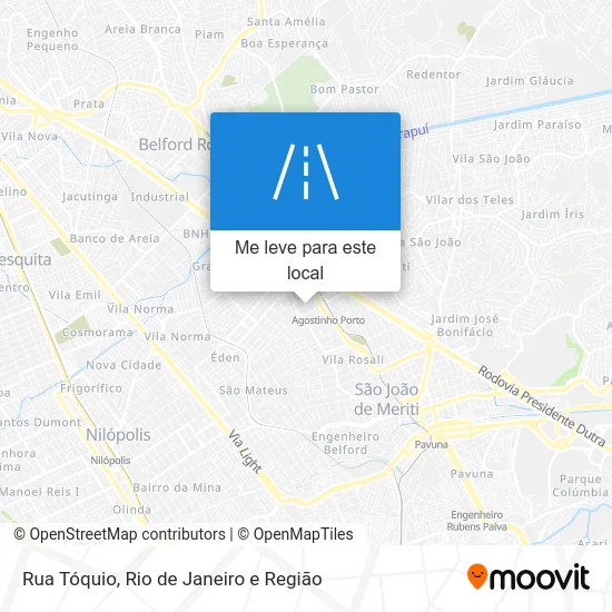 Rua Tóquio mapa