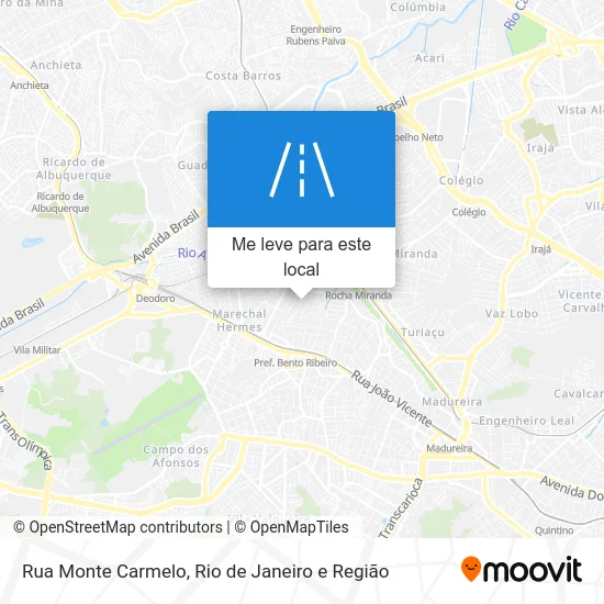 Rua Monte Carmelo mapa