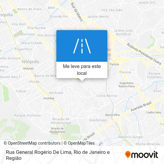 Rua General Rogério De Lima mapa