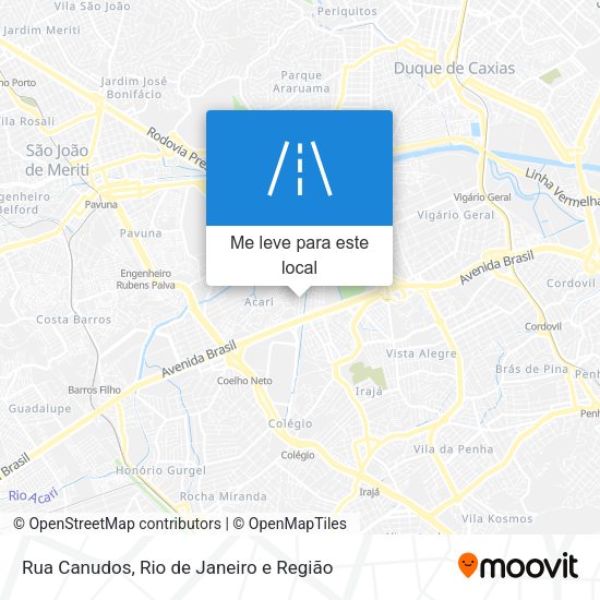 Rua Canudos mapa