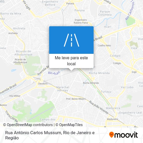 Rua Antônio Carlos Mussum mapa