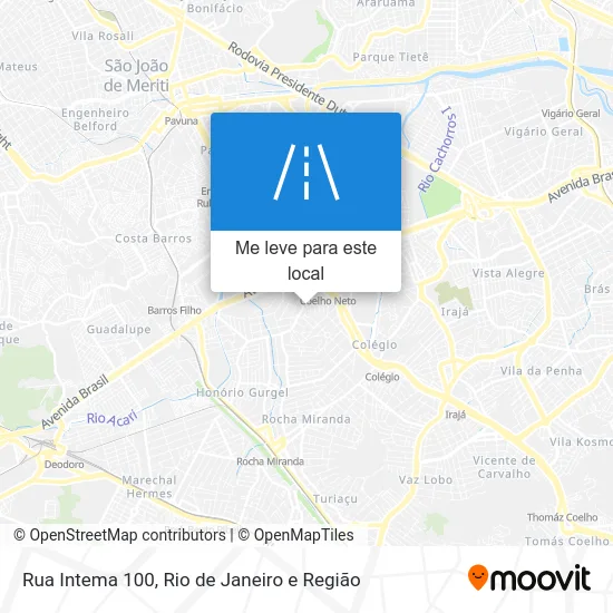 Rua Intema 100 mapa
