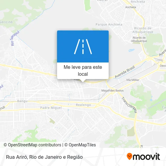 Rua Ariró mapa