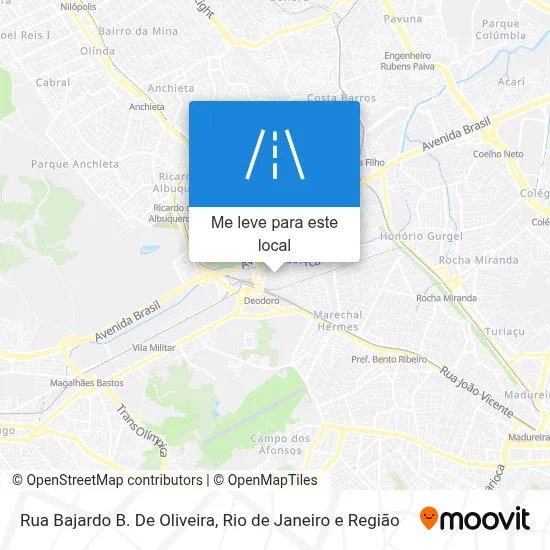 Rua Bajardo B. De Oliveira mapa