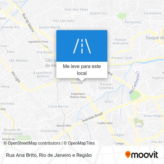 Rua Ana Brito mapa