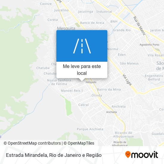 Estrada Mirandela mapa