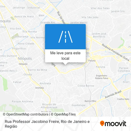 Rua Professor Jacobino Freire mapa