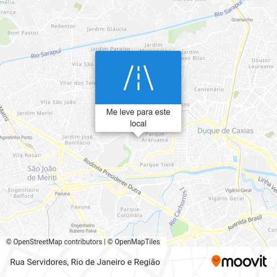 Rua Servidores mapa
