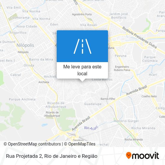 Rua Projetada 2 mapa