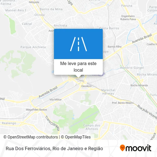 Rua Dos Ferroviários mapa