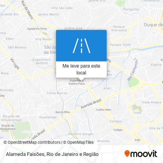 Alameda Faisões mapa