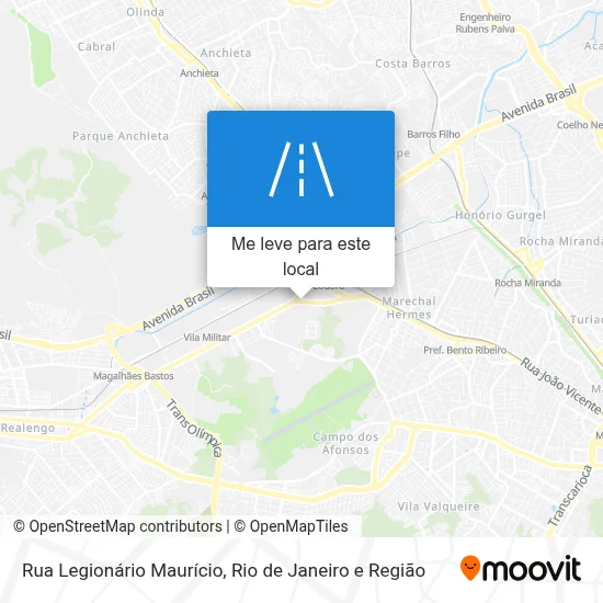 Rua Legionário Maurício mapa