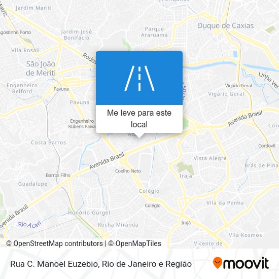 Rua C. Manoel Euzebio mapa