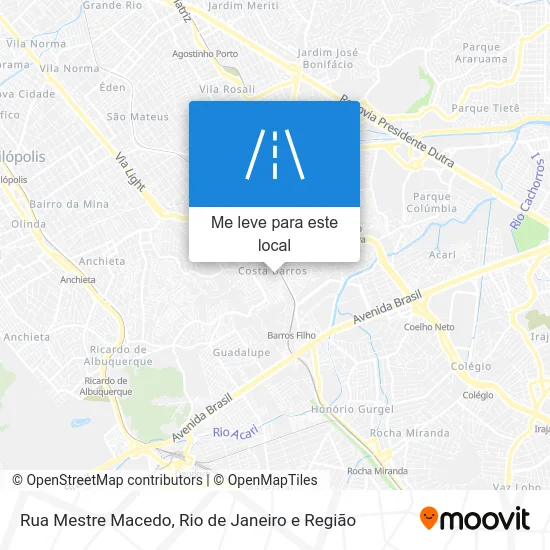 Rua Mestre Macedo mapa