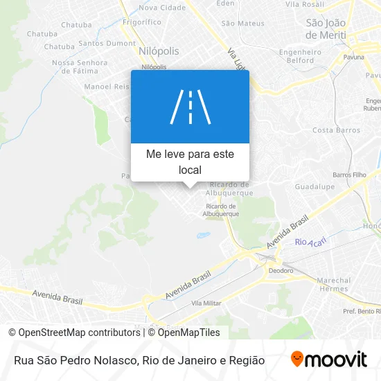 Rua São Pedro Nolasco mapa