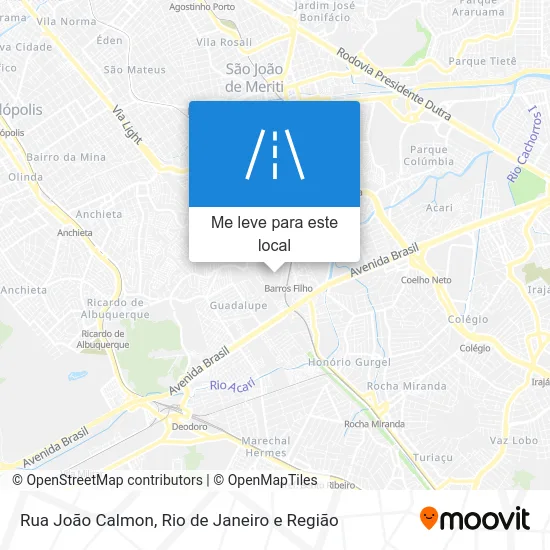 Rua João Calmon mapa