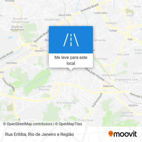 Rua Eritiba mapa