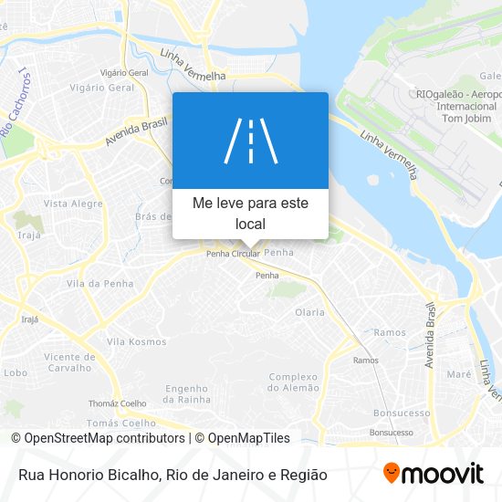 Rua Honorio Bicalho mapa