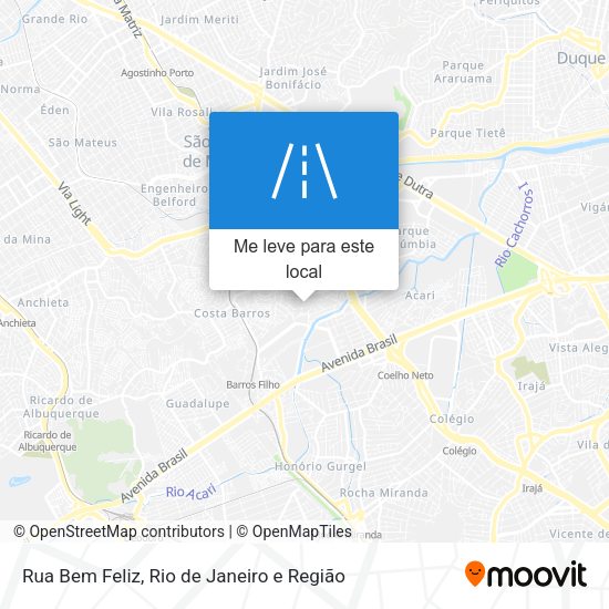 Rua Bem Feliz mapa