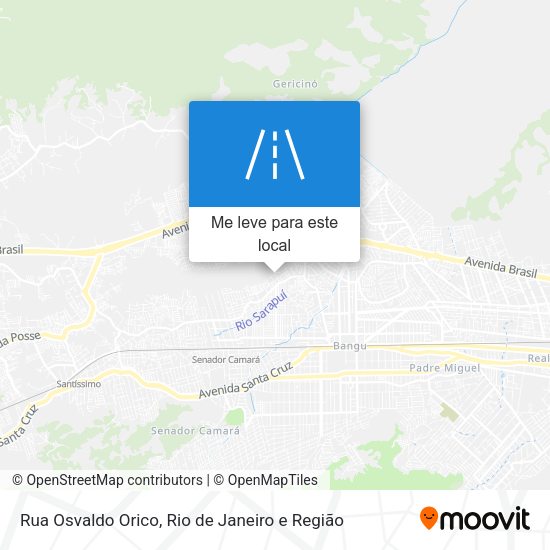 Rua Osvaldo Orico mapa