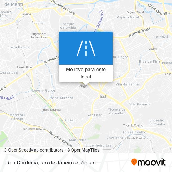Rua Gardênia mapa