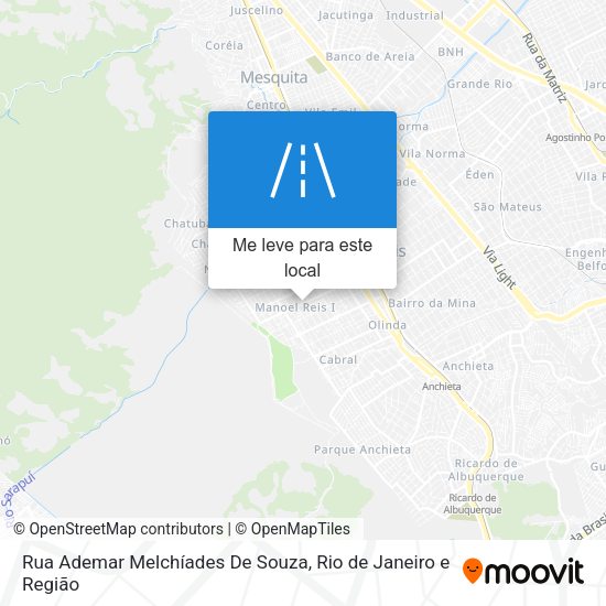 Rua Ademar Melchíades De Souza mapa