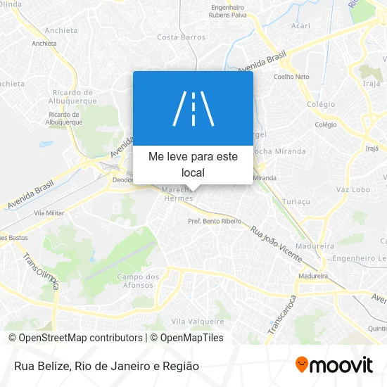 Rua Belize mapa