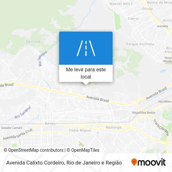 Avenida Calixto Cordeiro mapa